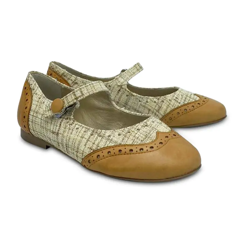 Brunellis ES X LS Tweed Fantasy Wingtip Mary Jane