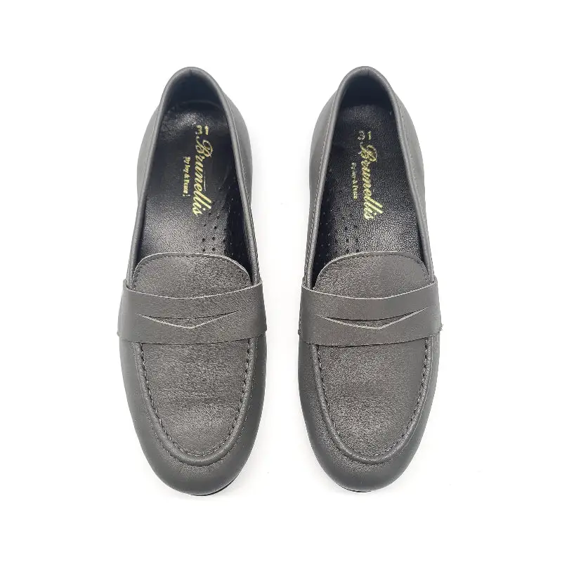 Brunellis Grey Penny Loafer Dress Shoe - Image 2