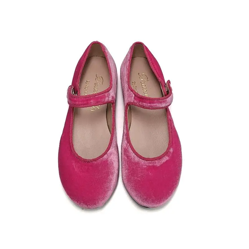 Brunellis Hot Pink Carmin Velvet Mary Jane - Image 2