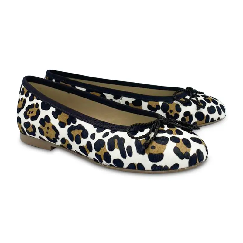 Brunellis Leopard Pony Hair Ballet Flat