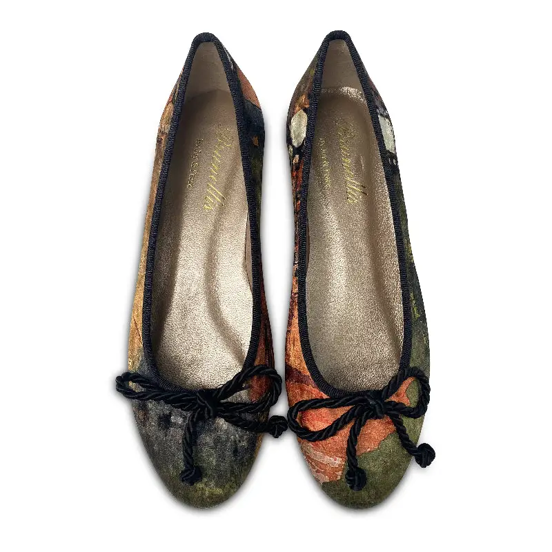 Brunellis Malevich Multi Color Velvet Bow Ballet Slip On - Image 2