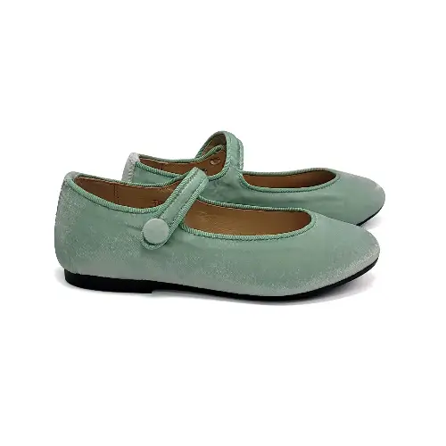 Brunellis Mint Velvet Mary Jane