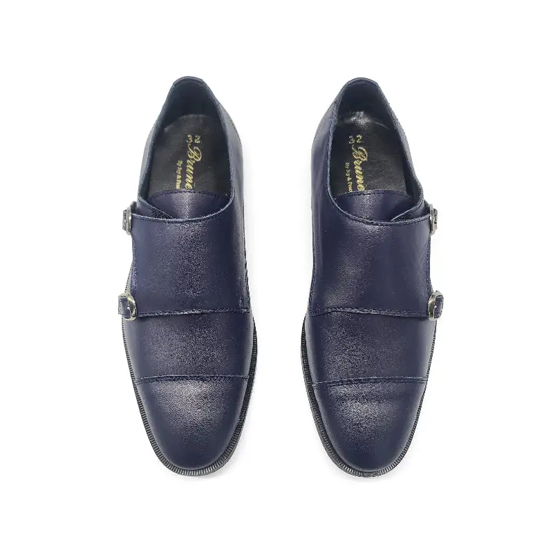 Brunellis Navy Monk Dress Shoe - Image 2