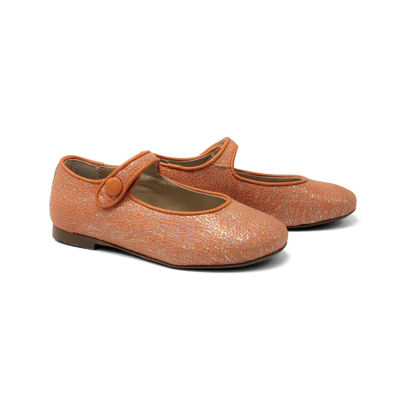 Brunellis Orange Sparkle Mary Jane