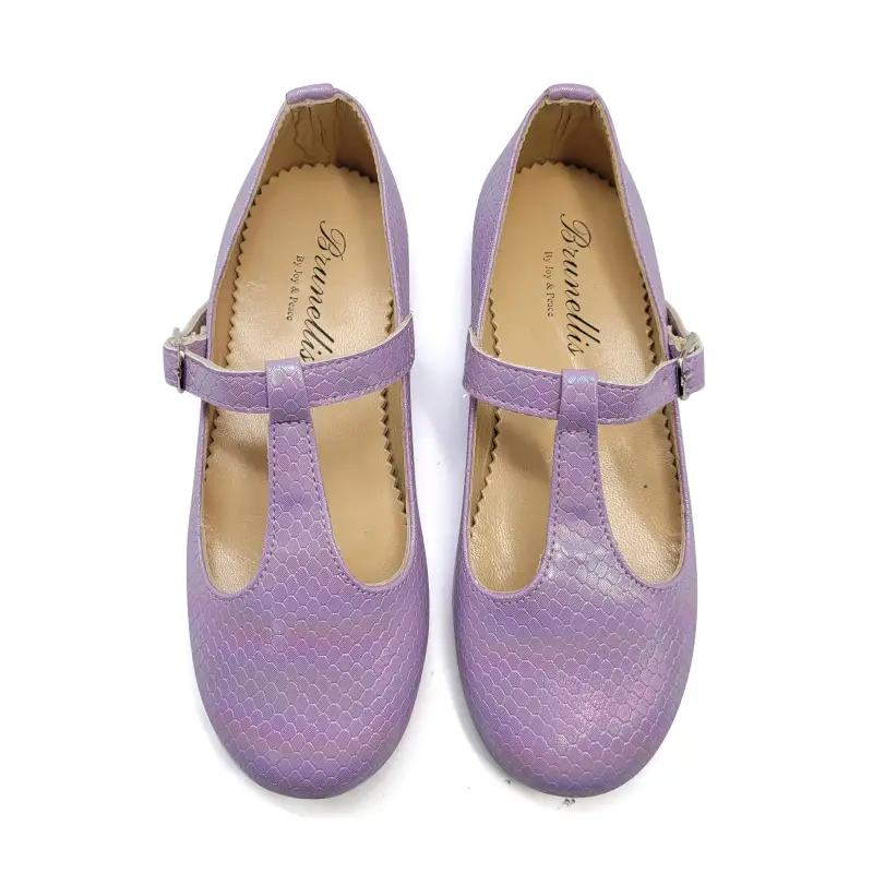 Brunellis Purple Iridescent T-Strap Mary Jane J143 - Image 2