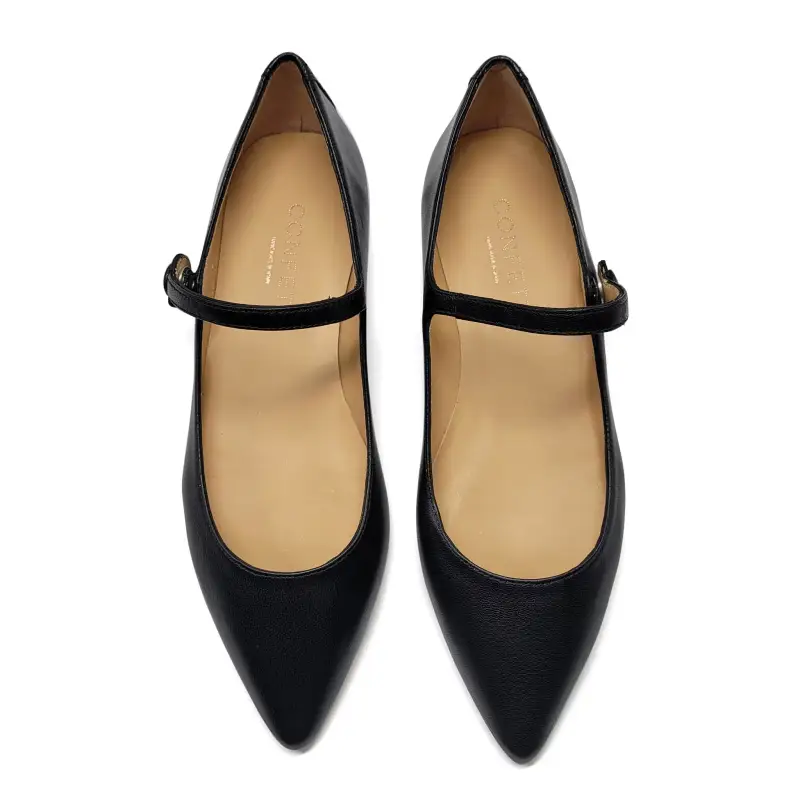Confetti Black Leather Pointy Mary Jane - Image 2