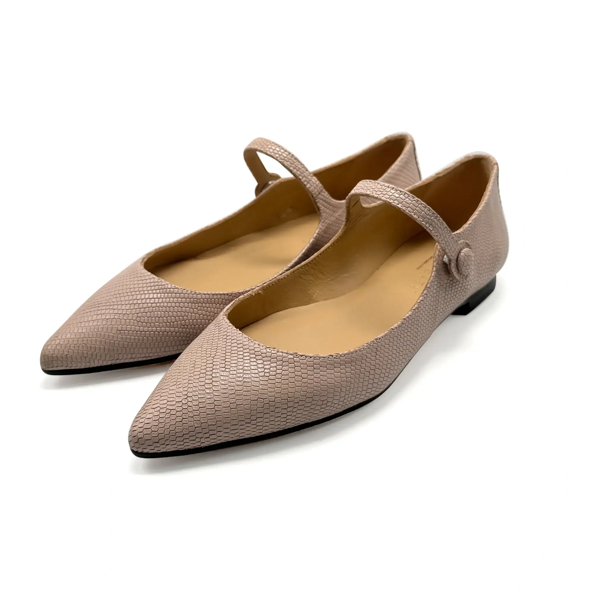 Confetti Blush Snakeskin Pointed Mary Jane - Image 2