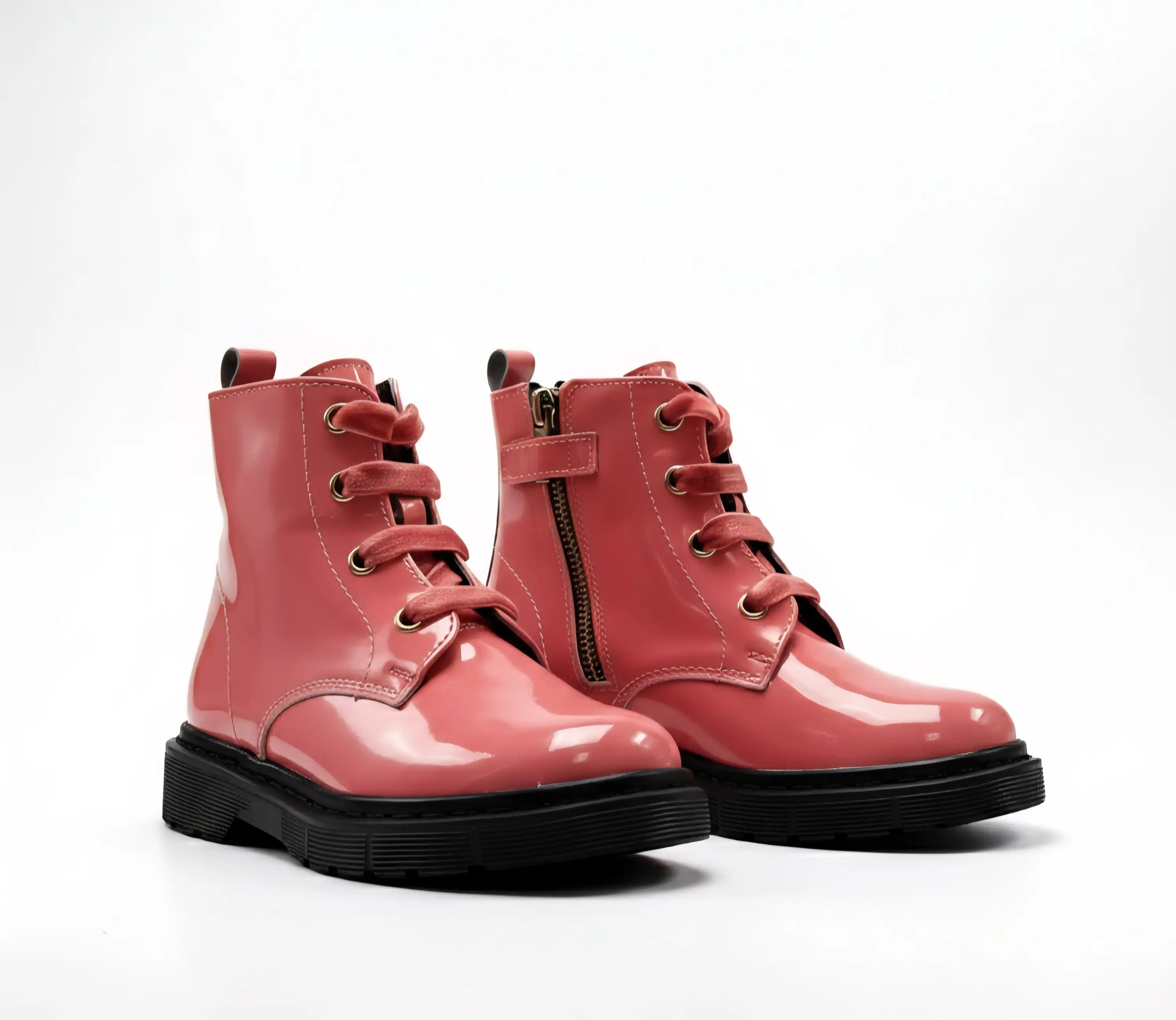 Confetti Coral Pink Patent Bootie 8200 - Image 5