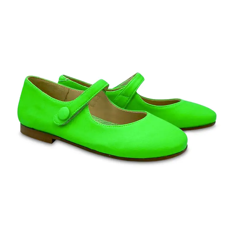 Confetti Neon Green Mary Jane