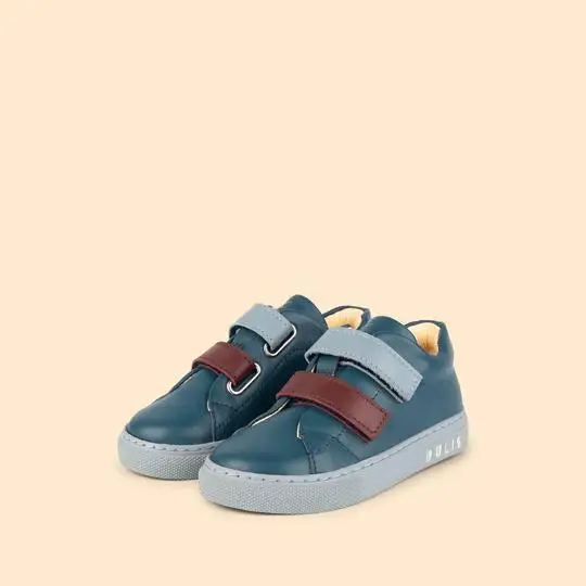 Dulis Dark Teal Bordeaux Strap Velcro Sneaker - Image 2