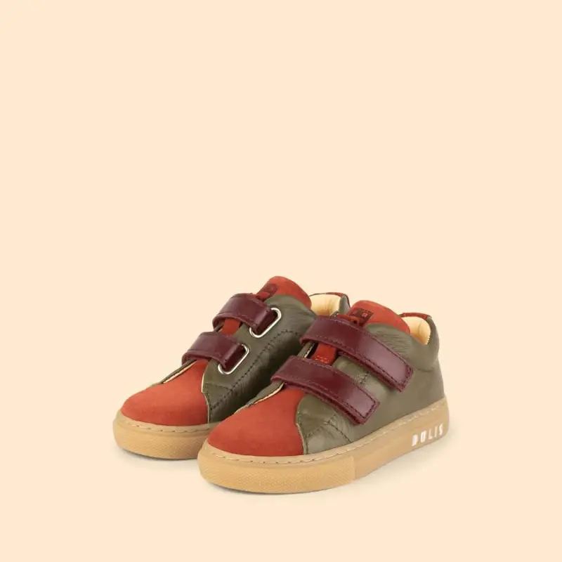 Dulis Olive Wine Velcro Sneaker