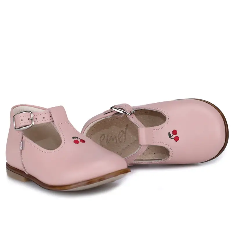 Emel Baby Pink Cherry T-strap Toddler Shoe - Image 5