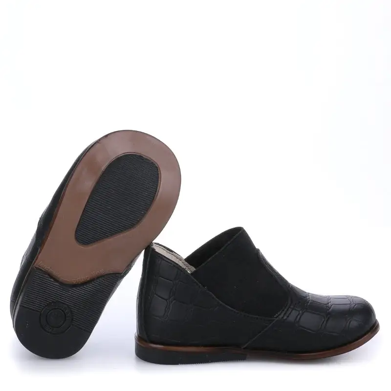 Emel Black Croc Slip On Bootie 2180 - Image 6