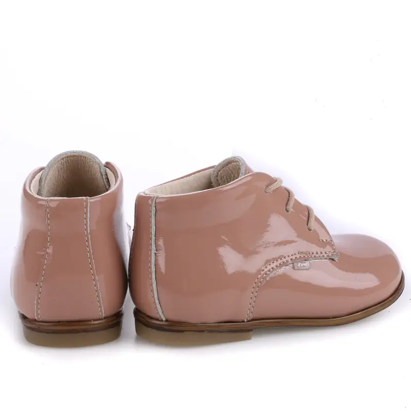 Emel Cappuccino Patent Lace Toddler Shoe E1426 - Image 3