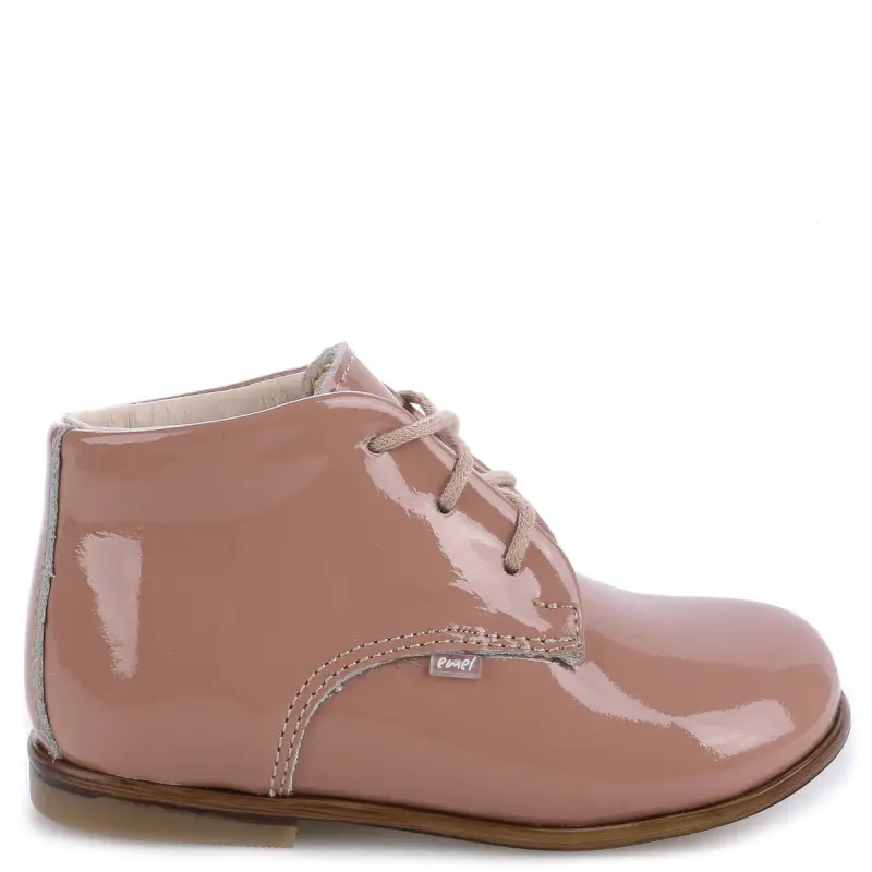 Emel Cappuccino Patent Lace Toddler Shoe E1426 - Image 4