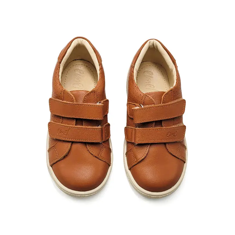 Emel Cognac Perforated Velcro Sneaker - Image 2