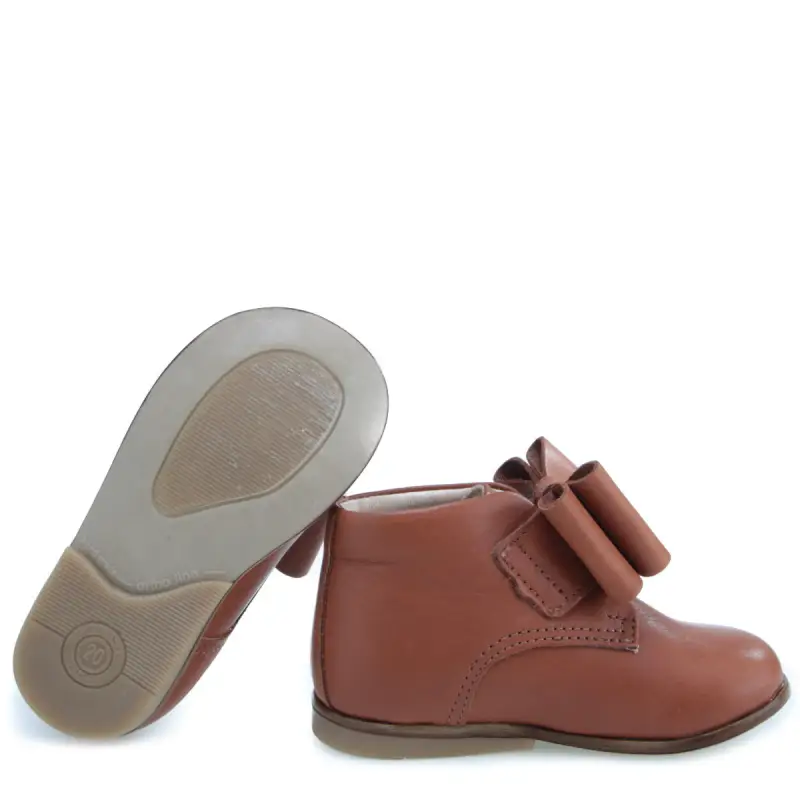 Emel Cognac Velcro First Walker - Image 3