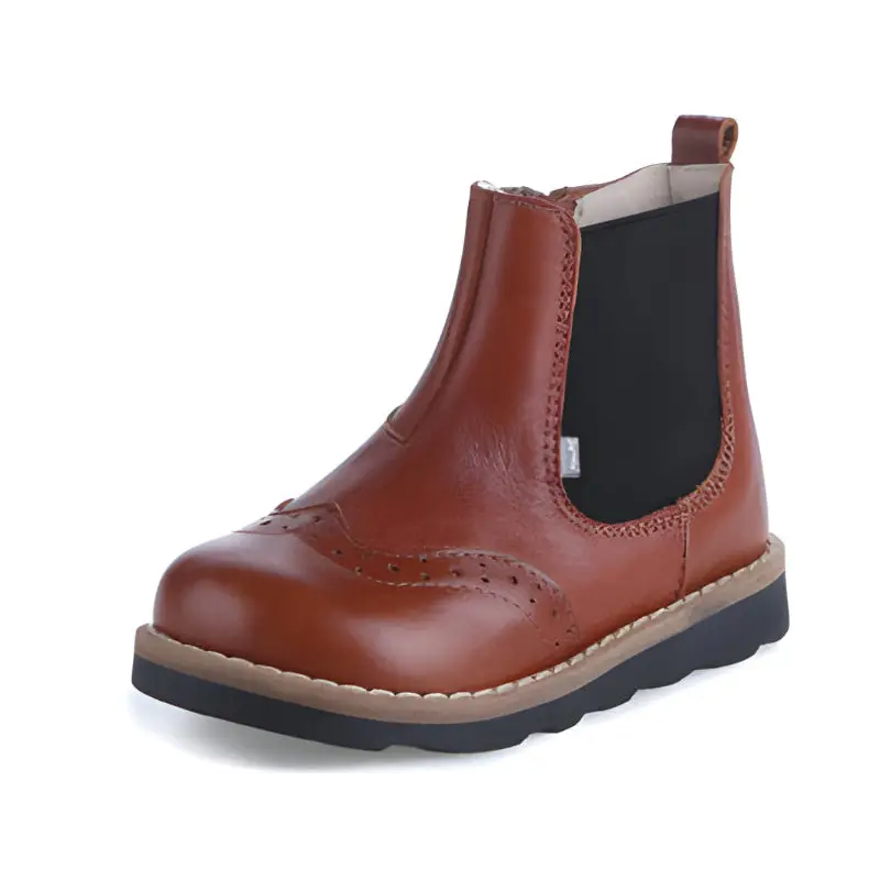 Emel Cognac Wingtip Bootie - Image 7