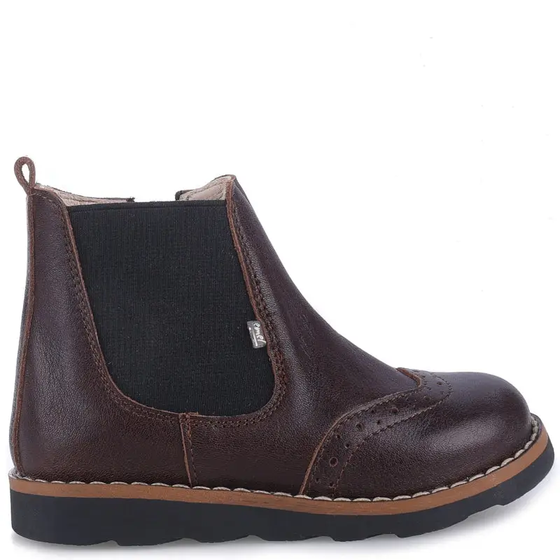 Emel Dark Brown Wingtip Bootie 2733 - Image 3