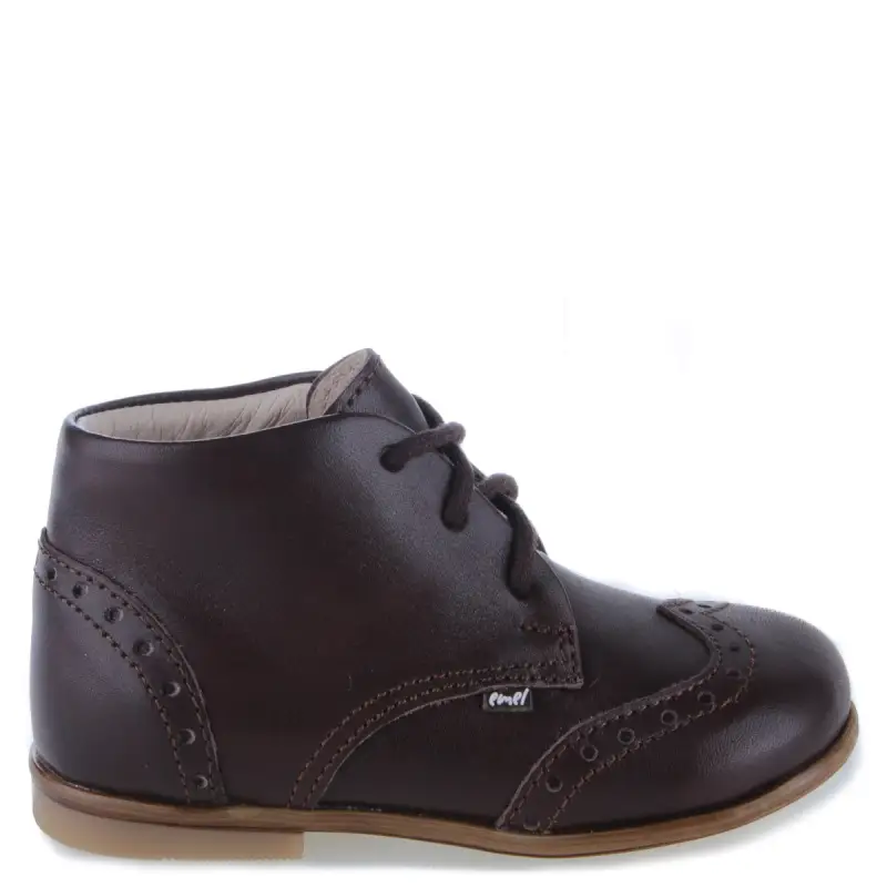 EMEL Dark Brown Wingtip Toddler Bootie 1432 - Image 9