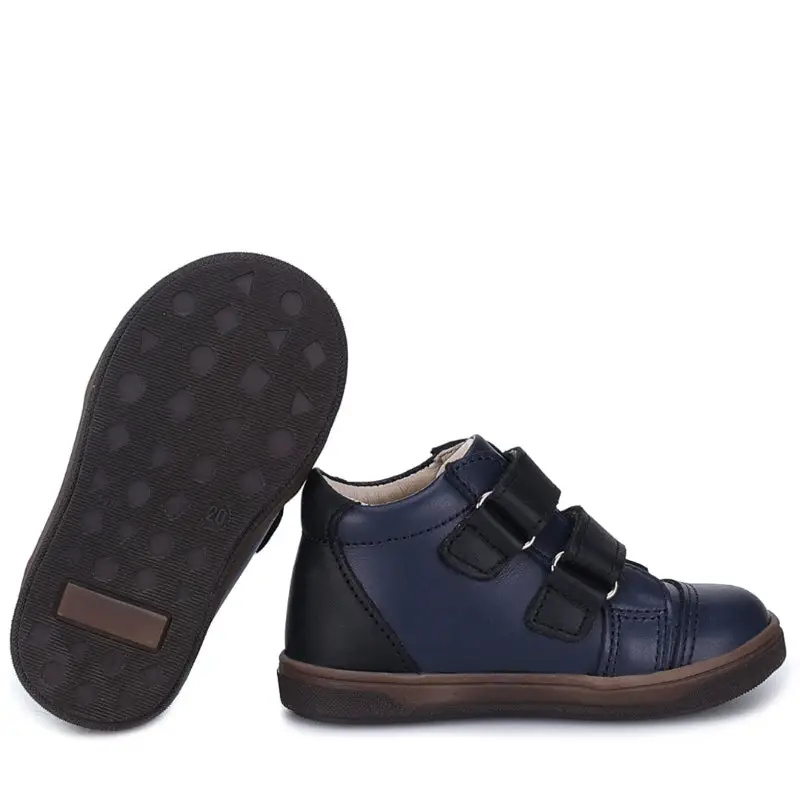 Emel Navy & Black Velcro High Top Sneaker 2675 - Image 5