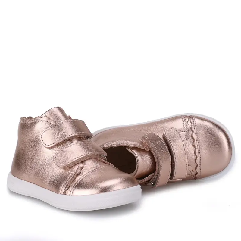 Emel Rose Gold Velcro High Top Sneaker - Image 2