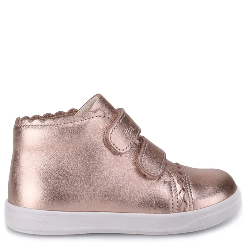 Emel Rose Gold Velcro High Top Sneaker - Image 3