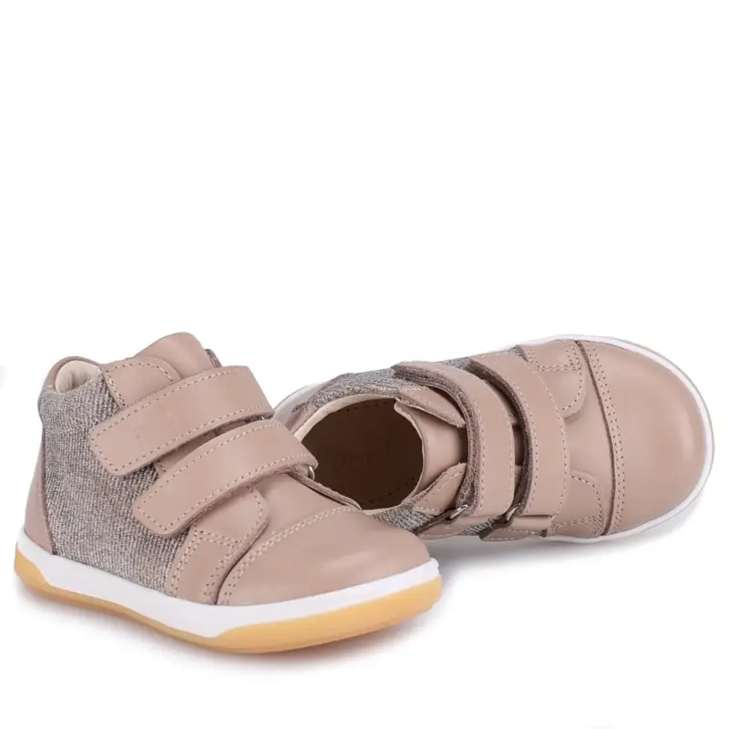Emel Stone Taupe Velcro Sneaker - Image 4