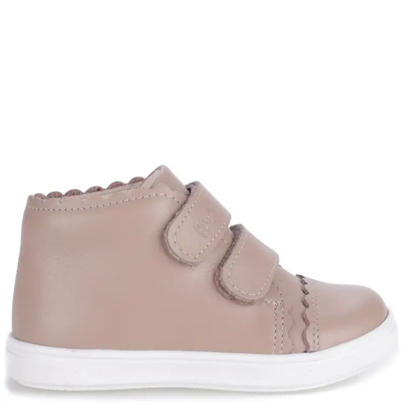 Emel Stone Taupe Velcro Toddler Sneaker 2671 - Image 3