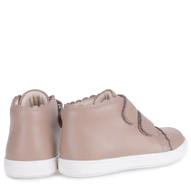 Emel Stone Taupe Velcro Toddler Sneaker 2671 - Image 4