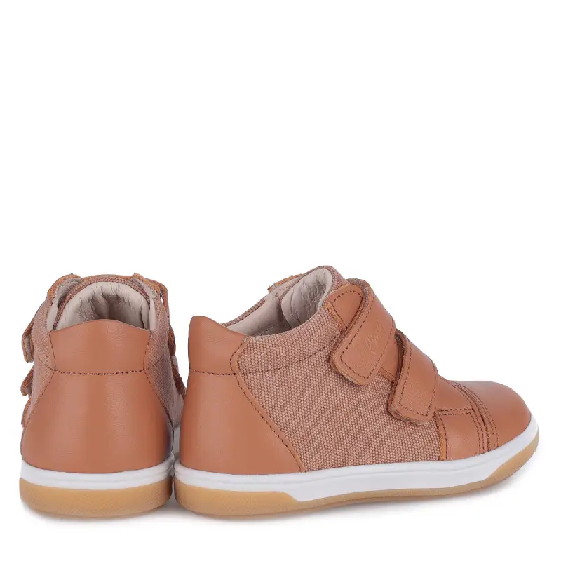 Emel Tan Canvas Velcro Toddler Sneaker 2675 - Image 3