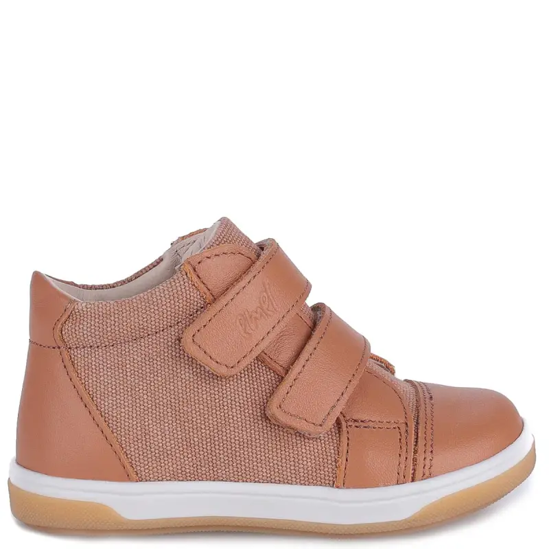 Emel Tan Canvas Velcro Toddler Sneaker 2675 - Image 4