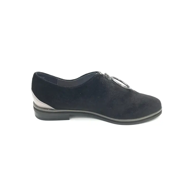 Esporre Bryn  Black Velvet Front Zipper