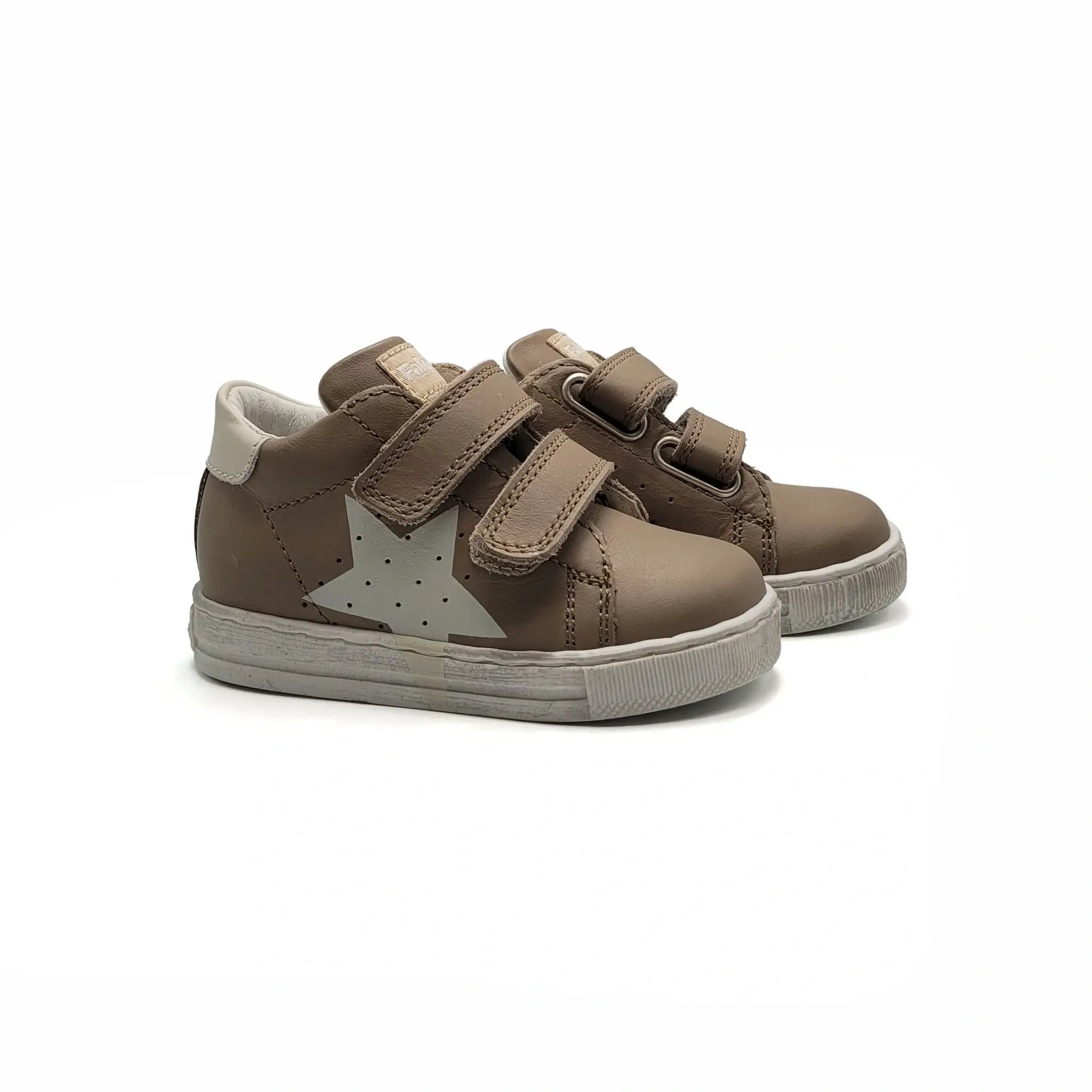 FALCOTTO Salazar Taupe Star Velcro Sneaker
