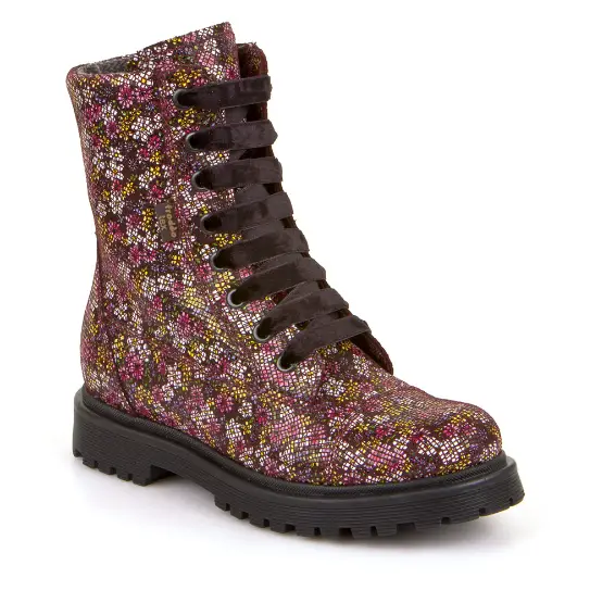 Froddo Flowers Lace up Side Zipper Waterproof Boot