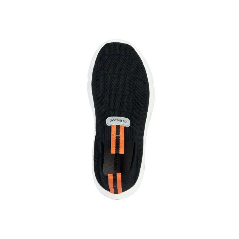 GEOX Black & Orange Mesh Sock Sneaker - Image 6