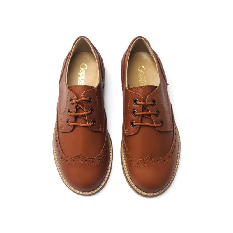 Geppettos Cognac Lace Oxford Dress Shoe - Image 2