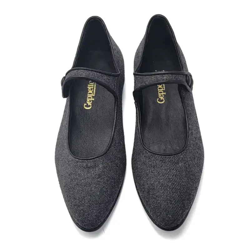 Geppettos Grey Flannel Pointy Mary Jane GP0567 - Image 2
