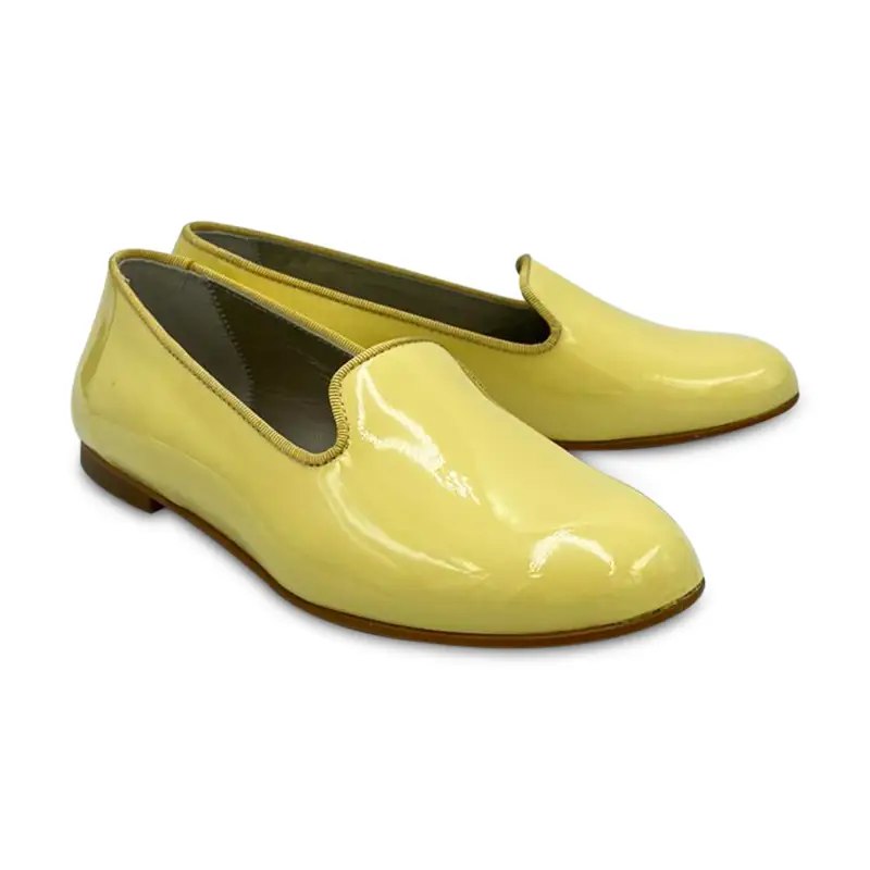 Geppettos Sunshine Yellow Patent Slip On