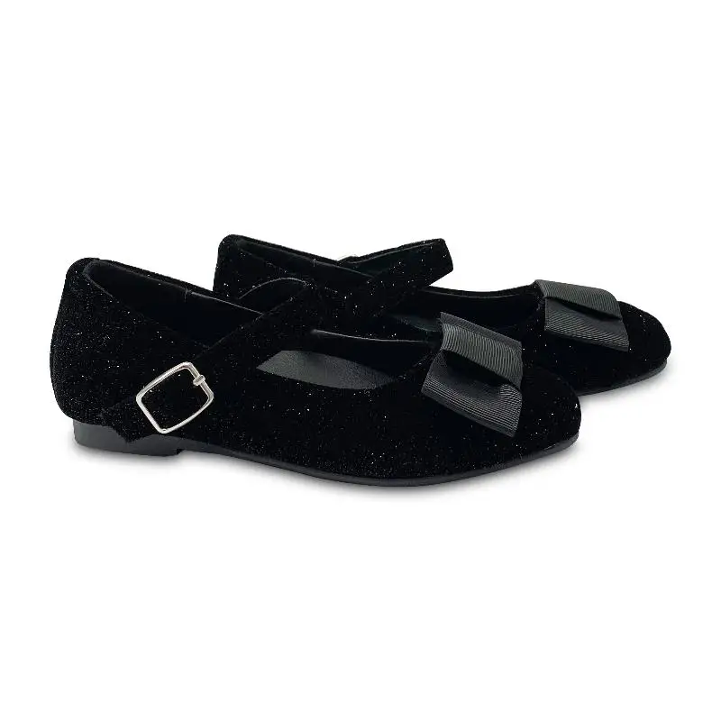 Gufanpei Black Velvet Sparkle Mary Jane - Image 2