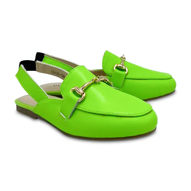 Gufanpei Green Leather Slingback