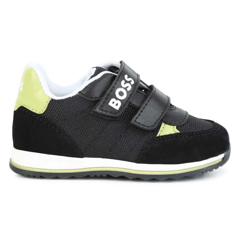 Hugo Boss Black & Green Velcro Sneaker J09201 - Image 6