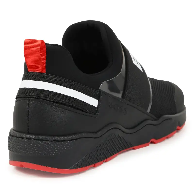 Hugo Boss Black Red Mesh Slip on Sneaker J51308 - Image 5