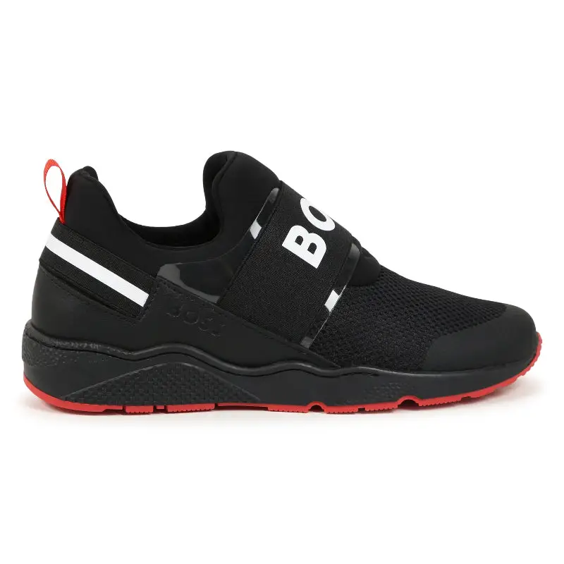 Hugo Boss Black Red Mesh Slip on Sneaker J51308 - Image 6