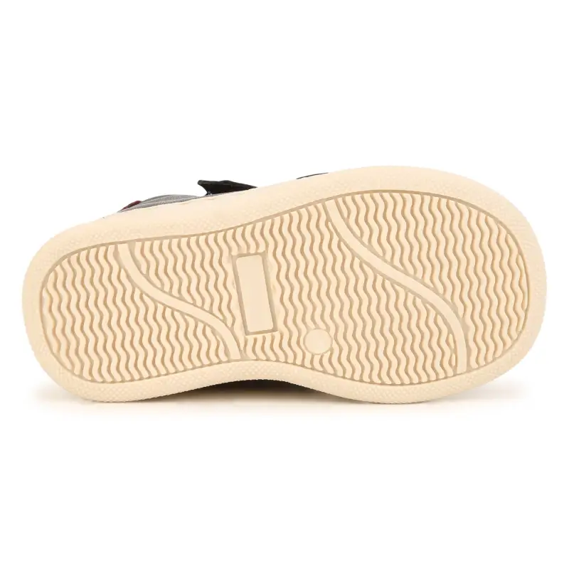 HUGO BOSS Black Red Velcro Sneaker J09207 - Image 3