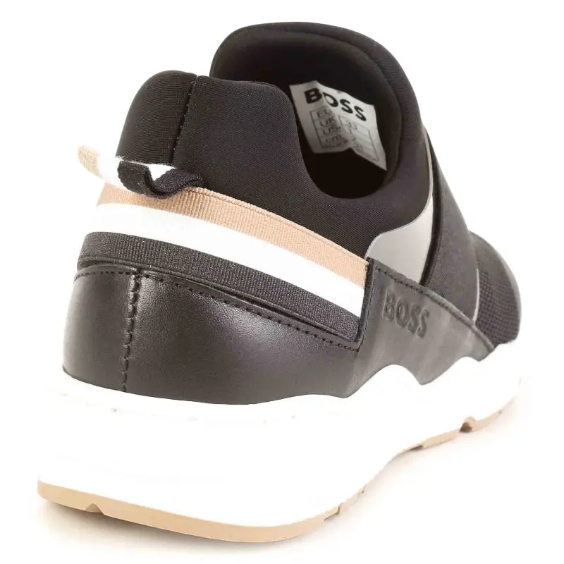Hugo Boss Black & Tan Mesh Slip on Sneaker J29346 - Image 4