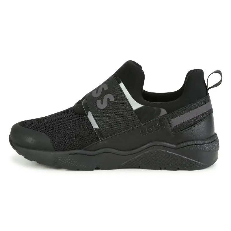 Hugo Boss Midnight Black Mesh Slip on Sneaker J29346 - Image 3