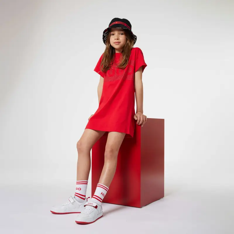 Hugo White Red Velcro Sneaker G00097 - Image 10