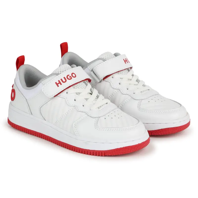Hugo White Red Velcro Sneaker G00097 - Image 12