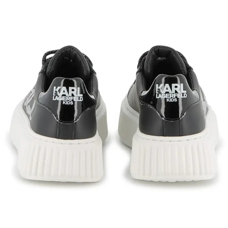 Karl Lagerfeld Black Platform Lace Up Sneaker - Image 6
